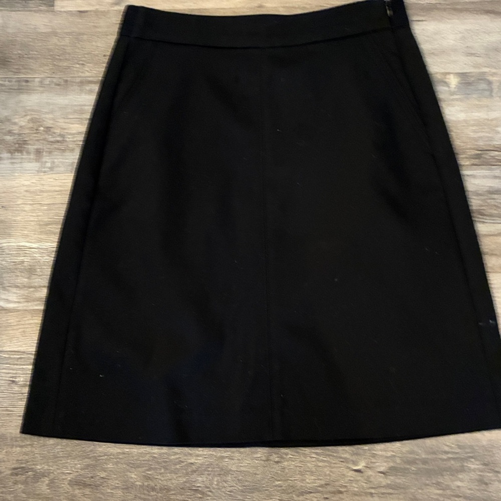 Black A Line Skirt Side Zipper Size 2 Dark Academia Time Capsule Goth